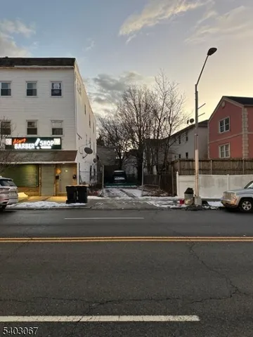 a view of a city street from a building