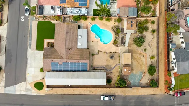 an aerial view of a city