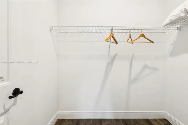 a view of small space with racks on the wall