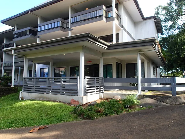 a view of outdoor space with deck and a garden