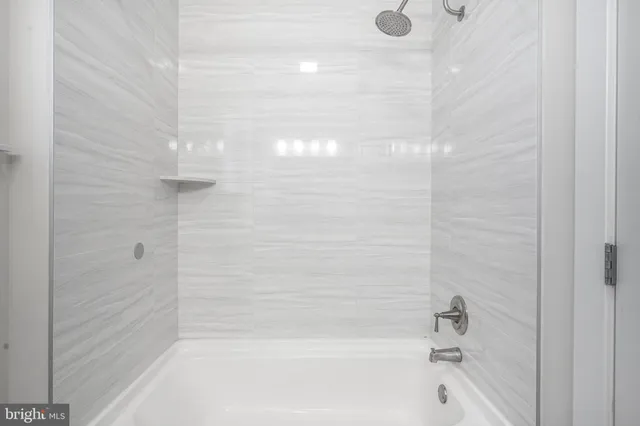 a close up of a bathtub