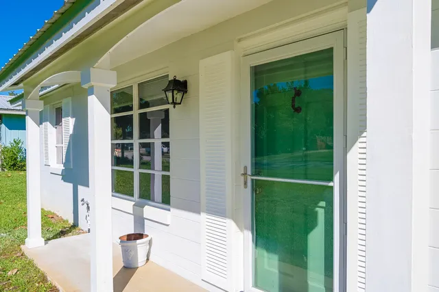 a view of an outdoor space and a window