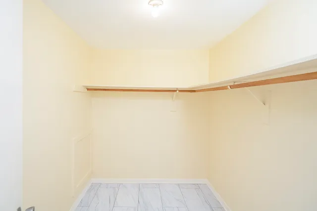 a view of small space with racks on the wall