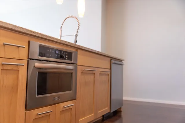 a close view of a stove in the kitchen