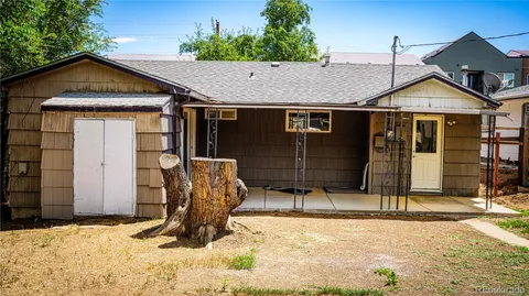 a view of wooden house