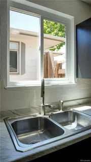 a sink with a window