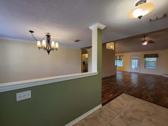 a view of livingroom and hardwood