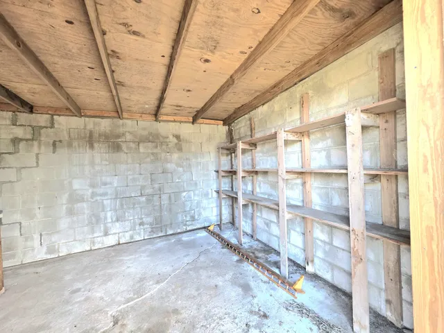 a view of backyard of house