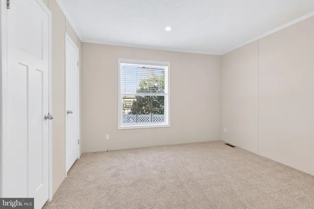 an empty room with a window