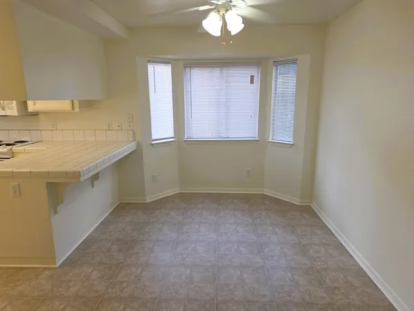 an empty room with a window