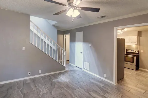 a view of an entryway with staircase