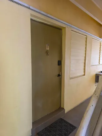 a view of front door