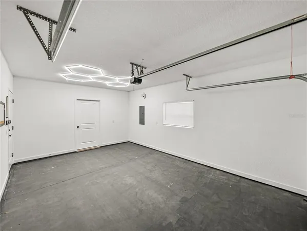 a view of a garage
