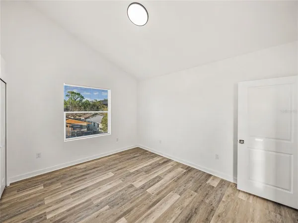 an empty room with a window