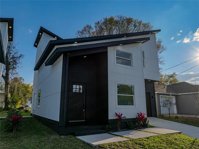 a front view of a house