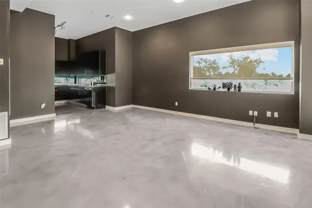 a kitchen with lots of counter top space