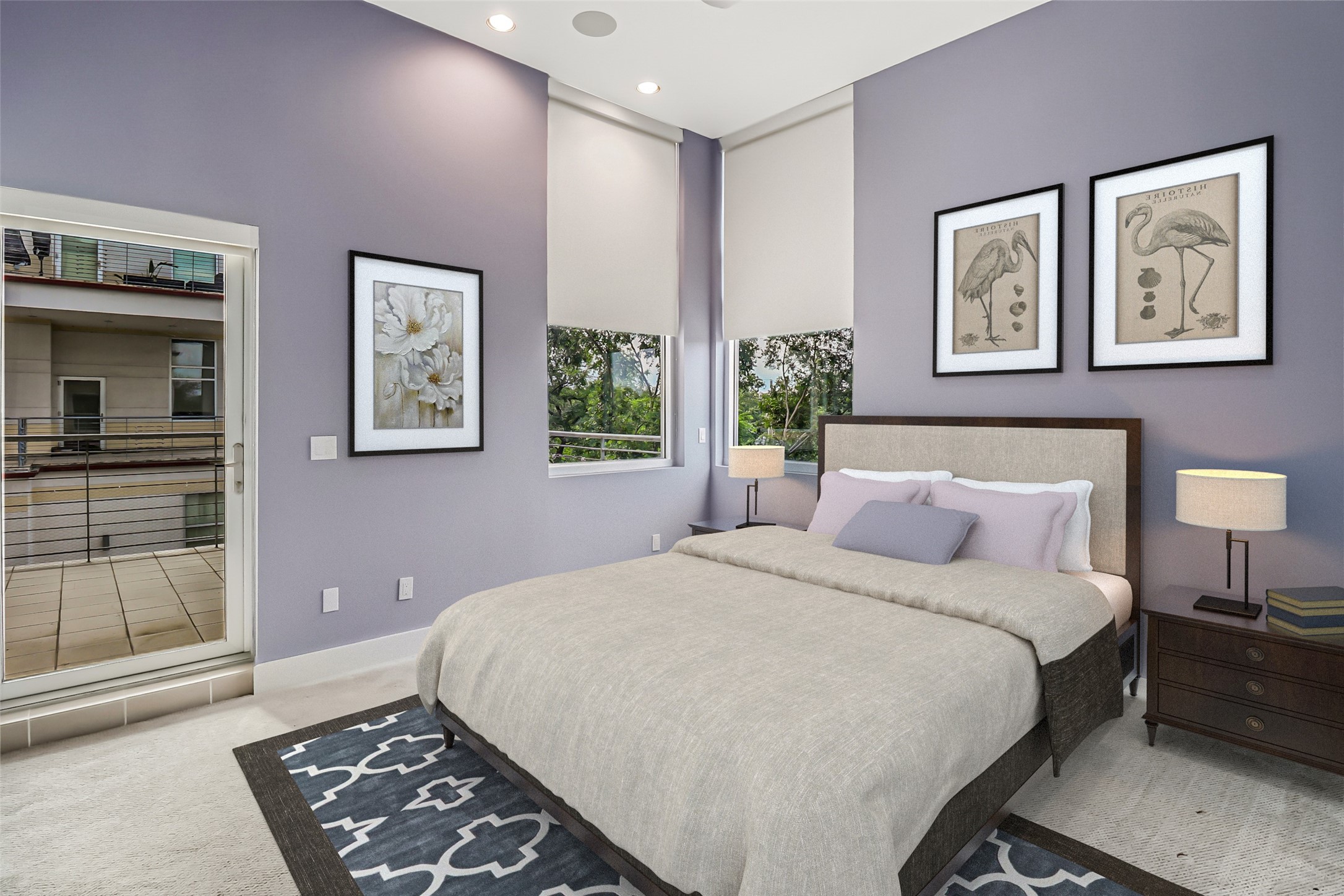 102 Quitman Street, Unit 301 Houston, TX 77009 - Photo 27 of 33 a bedroom with a bed and a lamp on dresser