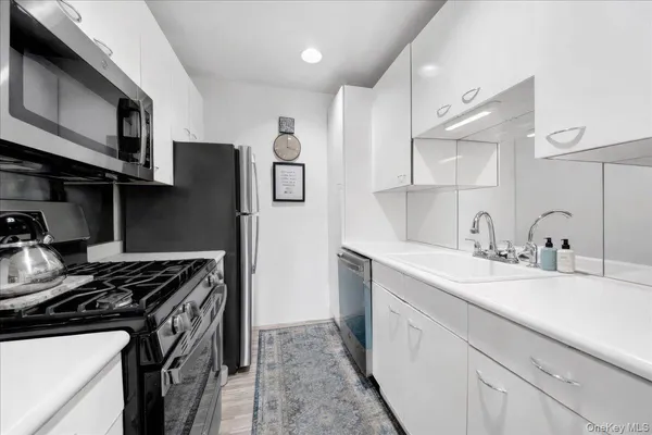 a view of a lake with houses in the back