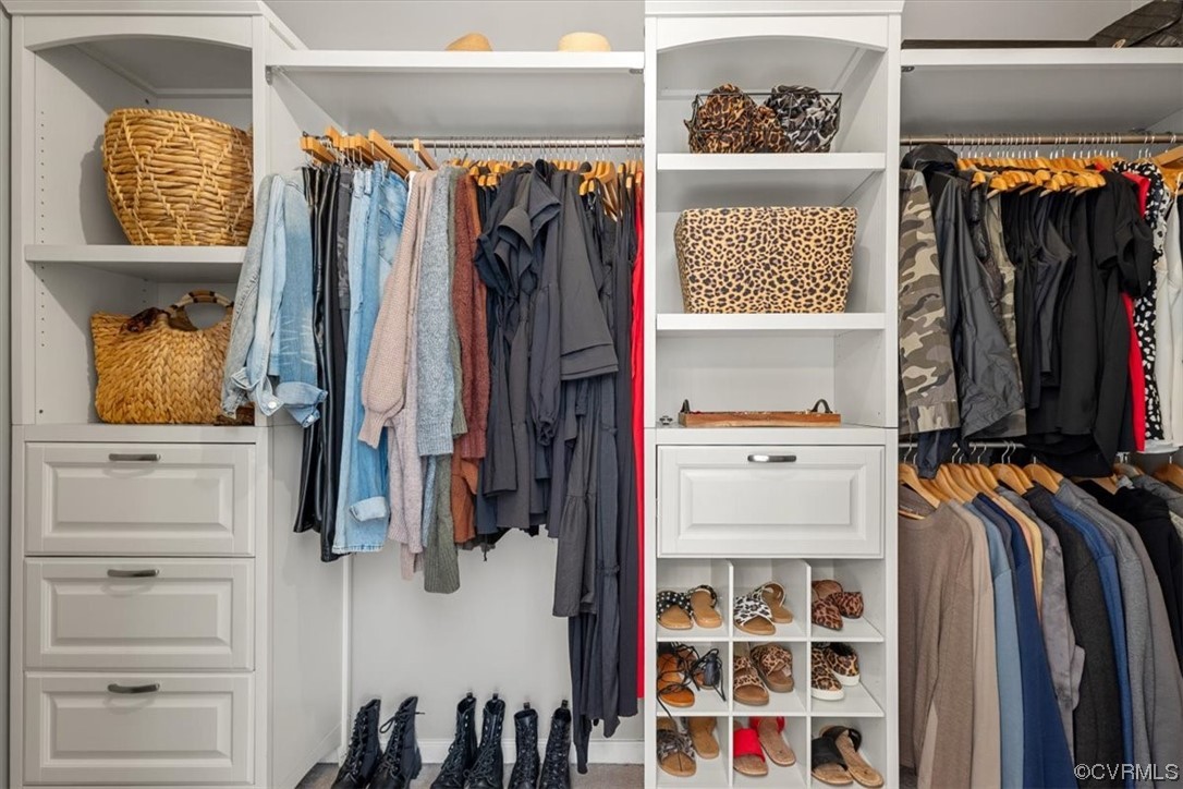 14825 Windjammer Drive Midlothian, VA 23112 - Photo 27 of 47 a view of walk in closet with clothes and shoes