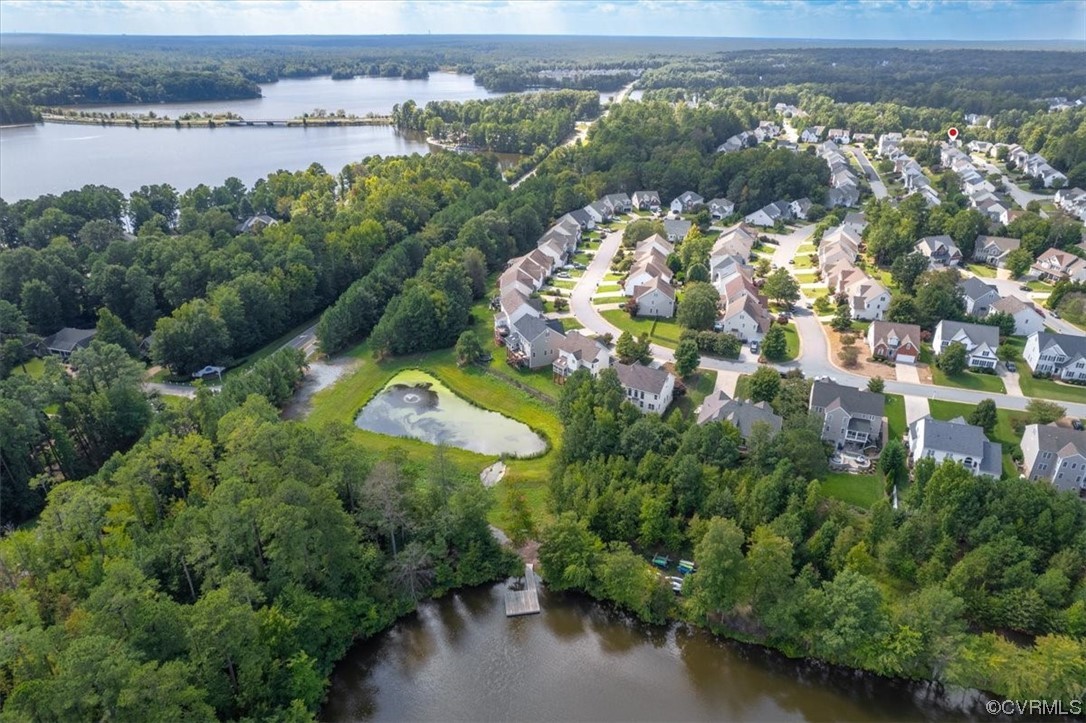 14825 Windjammer Drive Midlothian, VA 23112 - Photo 47 of 47 an aerial view of a house with a yard and lake view