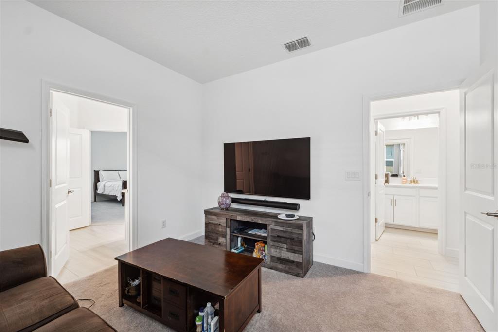 16787 Shell Bay Drive Land O Lakes, FL 34638 - Photo 19 of 54 a living room with furniture and a flat screen tv