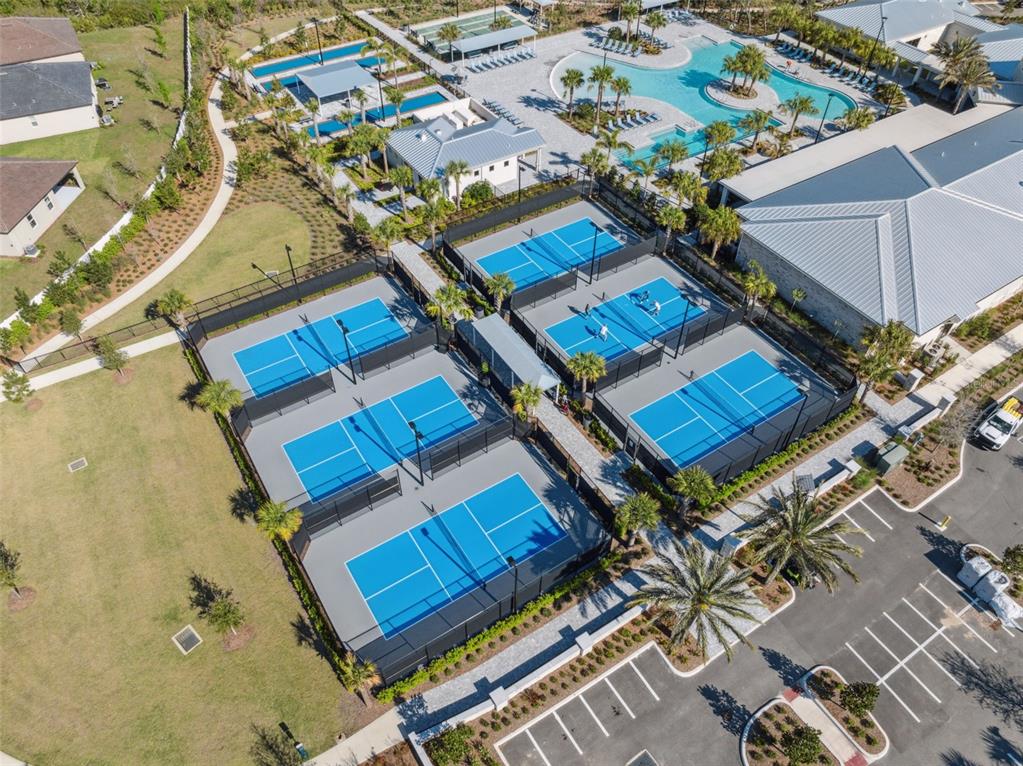 16787 Shell Bay Drive Land O Lakes, FL 34638 - Photo 49 of 54 an aerial view of a house with a swimming pool