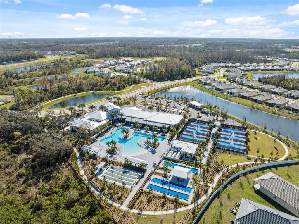16787 Shell Bay Drive Land O Lakes, FL 34638 - Photo 52 of 54 an aerial view of residential houses with outdoor space