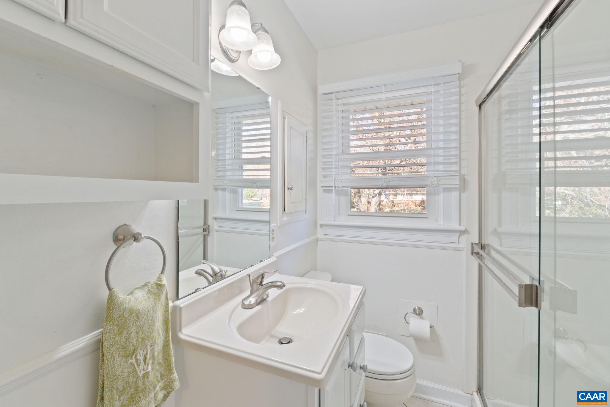 109 Camellia Drive Charlottesville, VA 22903 - Photo 19 of 49 a bathroom with a sink a toilet and a mirror