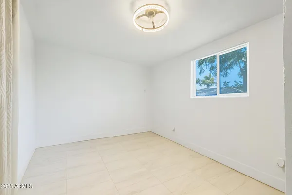 an empty room with a window