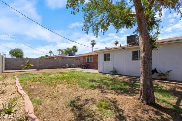 a backyard of a house