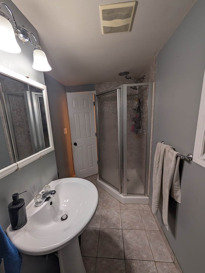 22W425 Arbor Lane Glen Ellyn, IL 60137 - Photo 14 of 18 a bathroom with a sink a toilet and shower