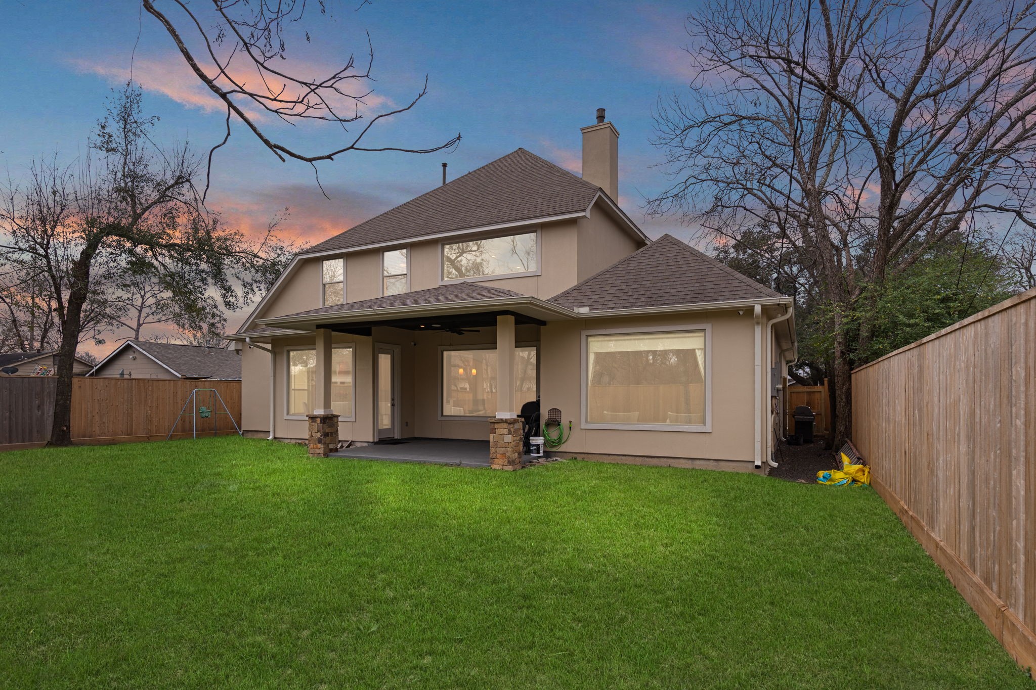 1938 Pech Road Houston, TX 77055 - Photo 37 of 39 a view of a house with a yard