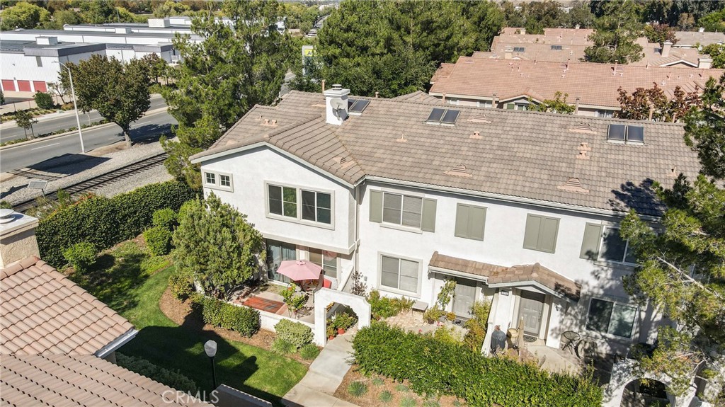 22754 Little Falls Court Saugus, CA 91350 - Photo 22 of 33 an aerial view of a house with a yard