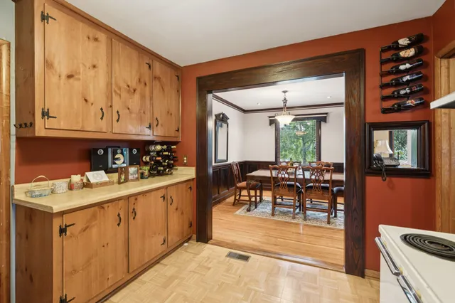 a room with furniture