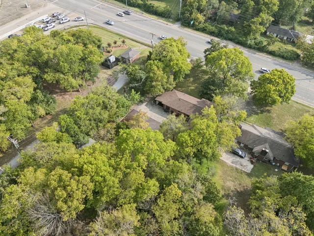 a view of a city from a lake view
