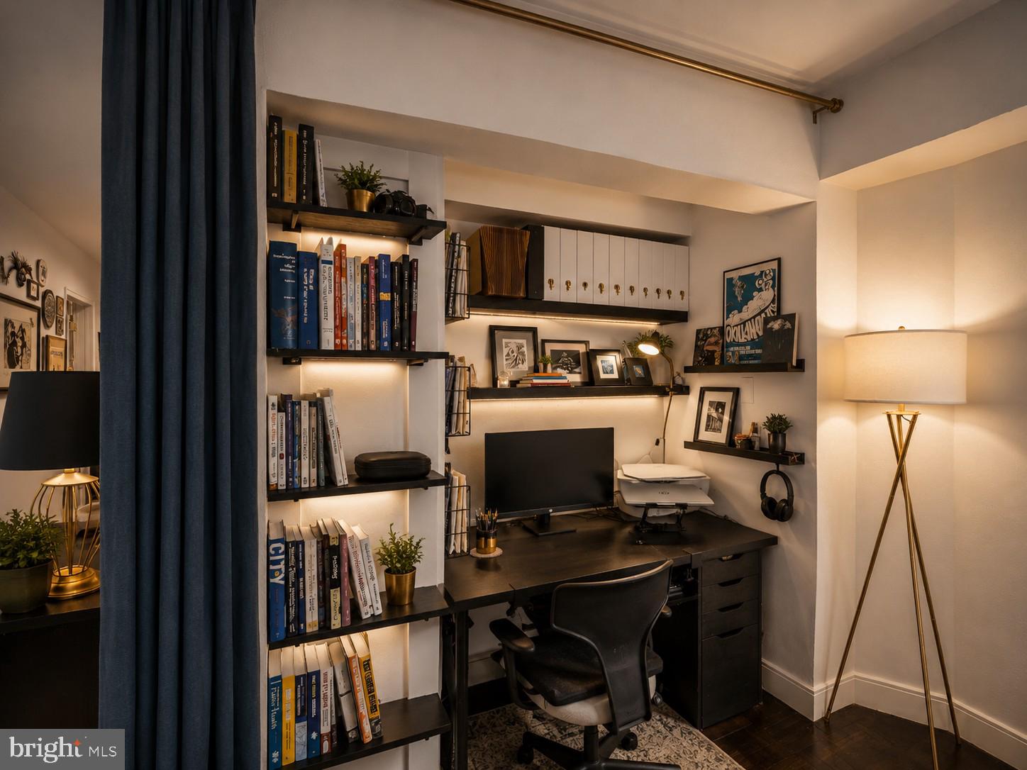 3701 Connecticut Avenue Northwest, Unit 416 Washington, DC 20008 - Photo 4 of 34 Cozy corner office with stylish shelves.