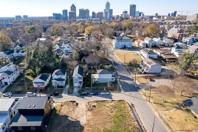 front view of a building with a street