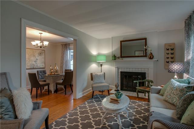 4121 Aberdeen Road Nashville, TN 37205 - Photo 3 of 20 a living room with furniture and a fireplace