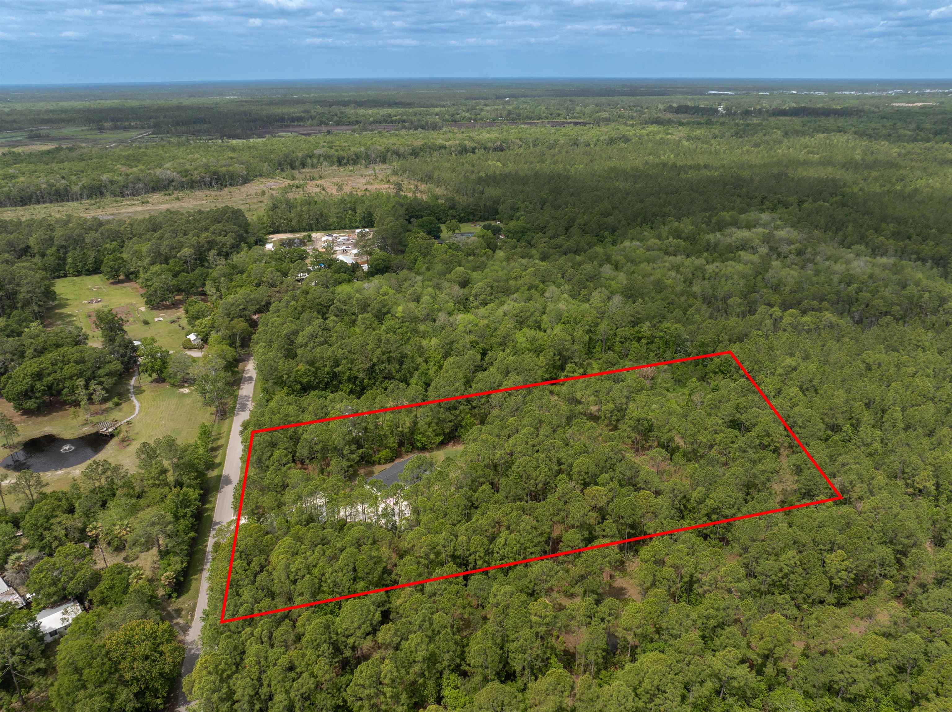 2130 Carter Road St. Augustine, FL 32084 - Photo 60 of 67 View of property location featuring a heavily wooded area and property boundaries highlighted