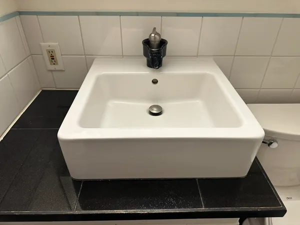 a bathroom with a sink