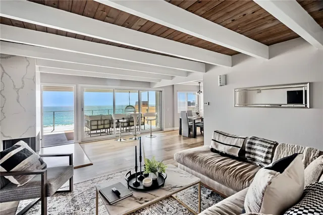 a bedroom with a bed and a table