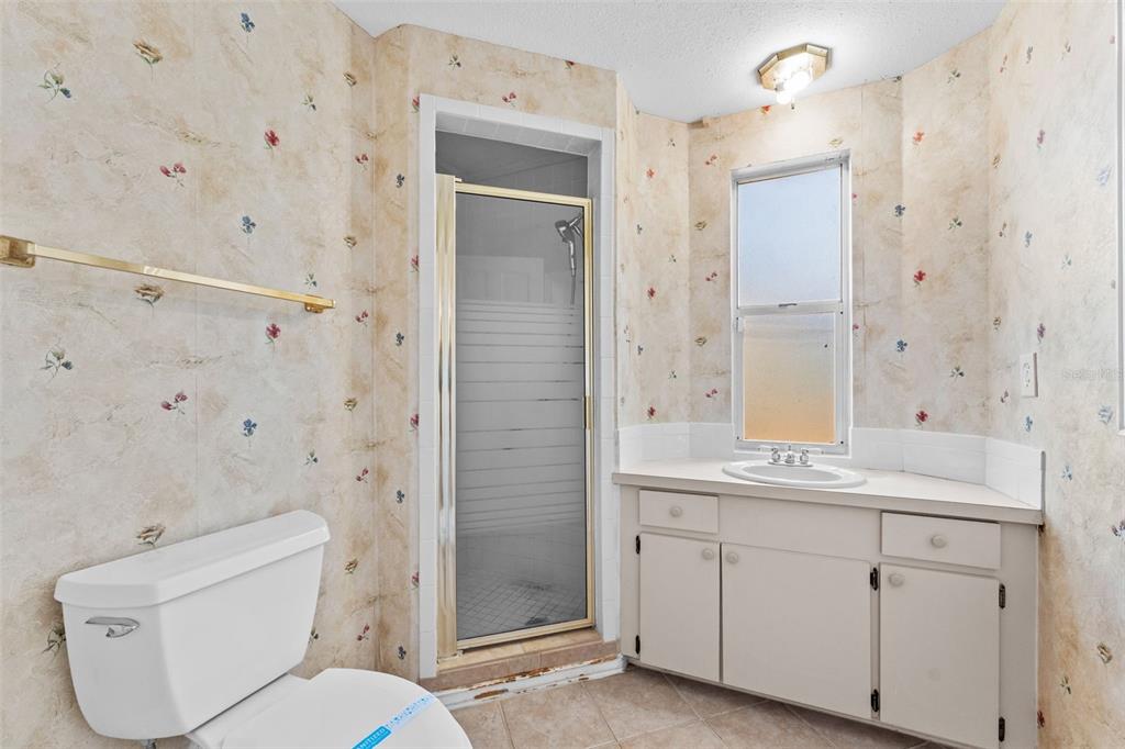 27814 Quail View Lane Wesley Chapel, FL 33544 - Photo 17 of 26 a spacious bathroom with a shower sink mirror and toilet