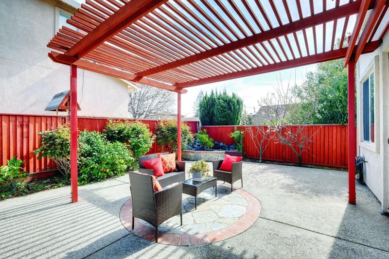 2194 Sierra Road San Jose, CA 95131 - Photo 2 of 45 a backyard of a house with a fountain swing table and chairs