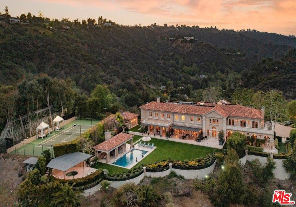 10702 Levico Way Los Angeles, CA 90077 - Photo 35 of 35 an aerial view of a house with a garden