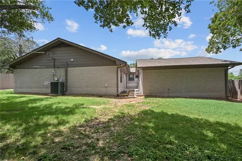 a backyard of a house