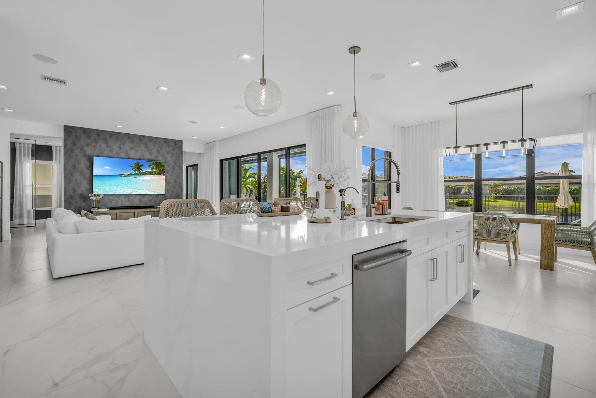 17059 Rainbow Fls Trail Boca Raton, FL 33496 - Photo 10 of 79 a kitchen with counter top space and living room