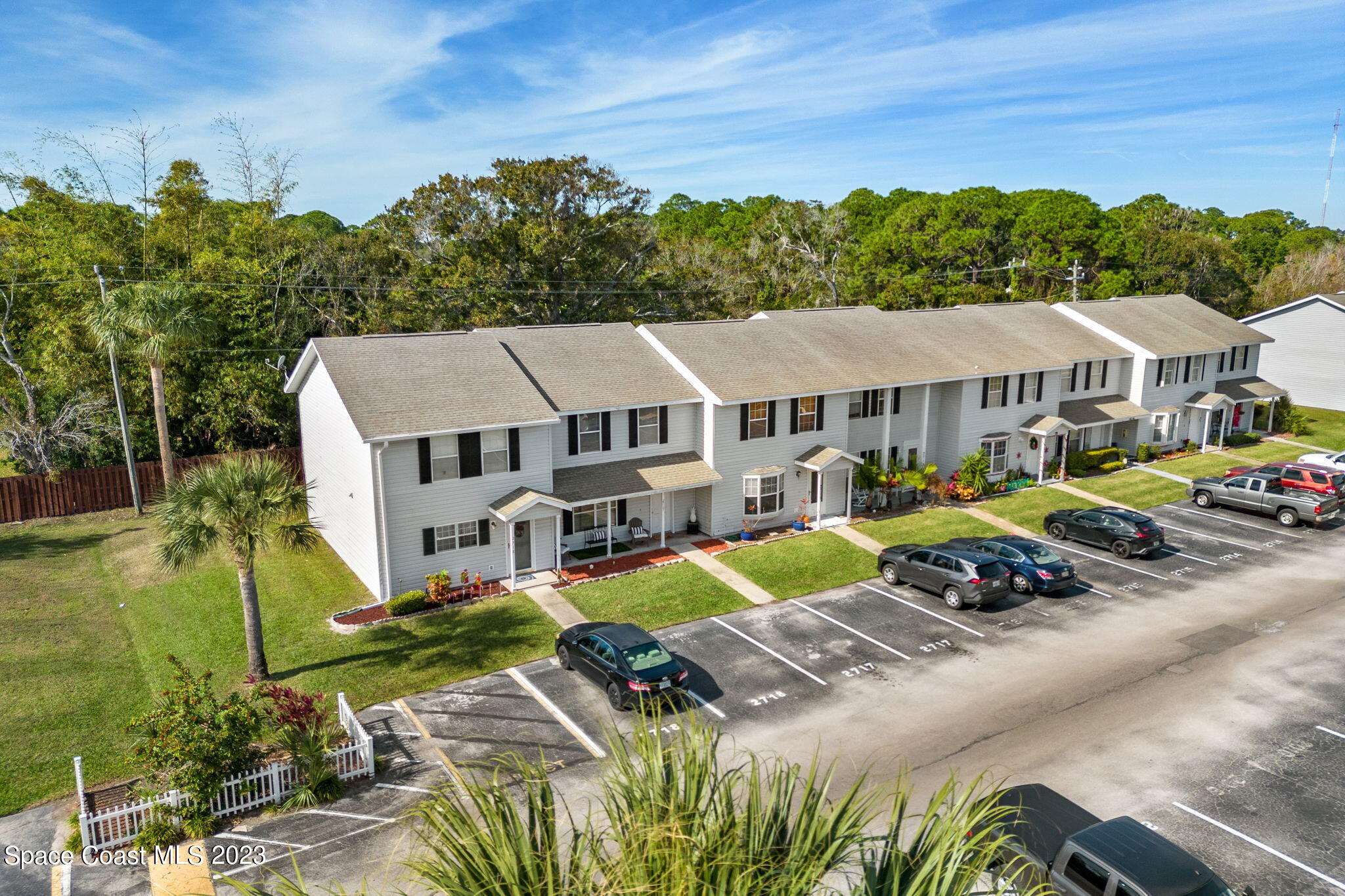 2717 Manor Drive Northeast Palm Bay, FL 32905 - Photo 14 of 21 an aerial view of a house with swimming pool garden and patio