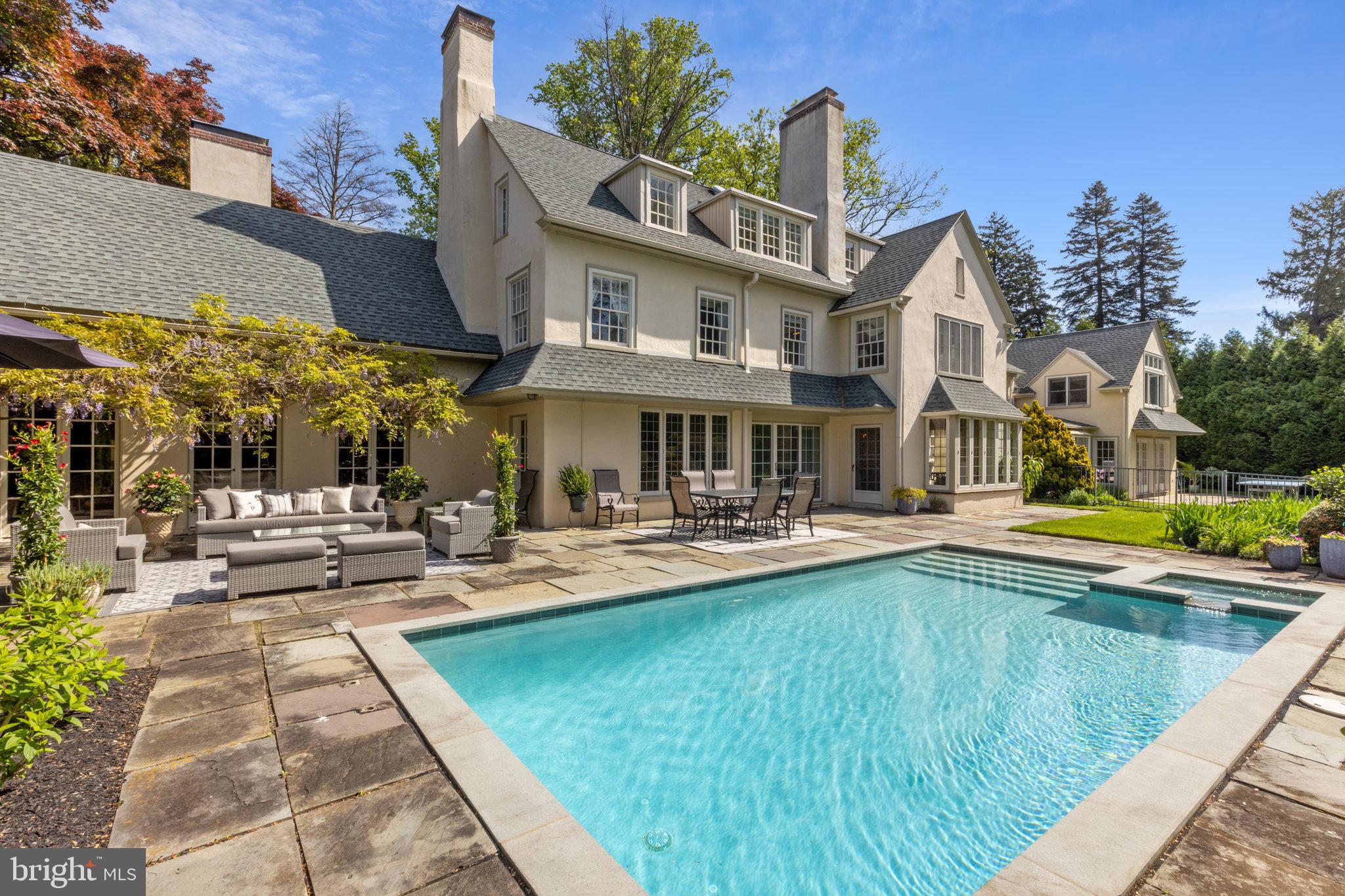 675 Church Road Wayne, PA 19087 - Photo 17 of 57 Back Facade w/Pool