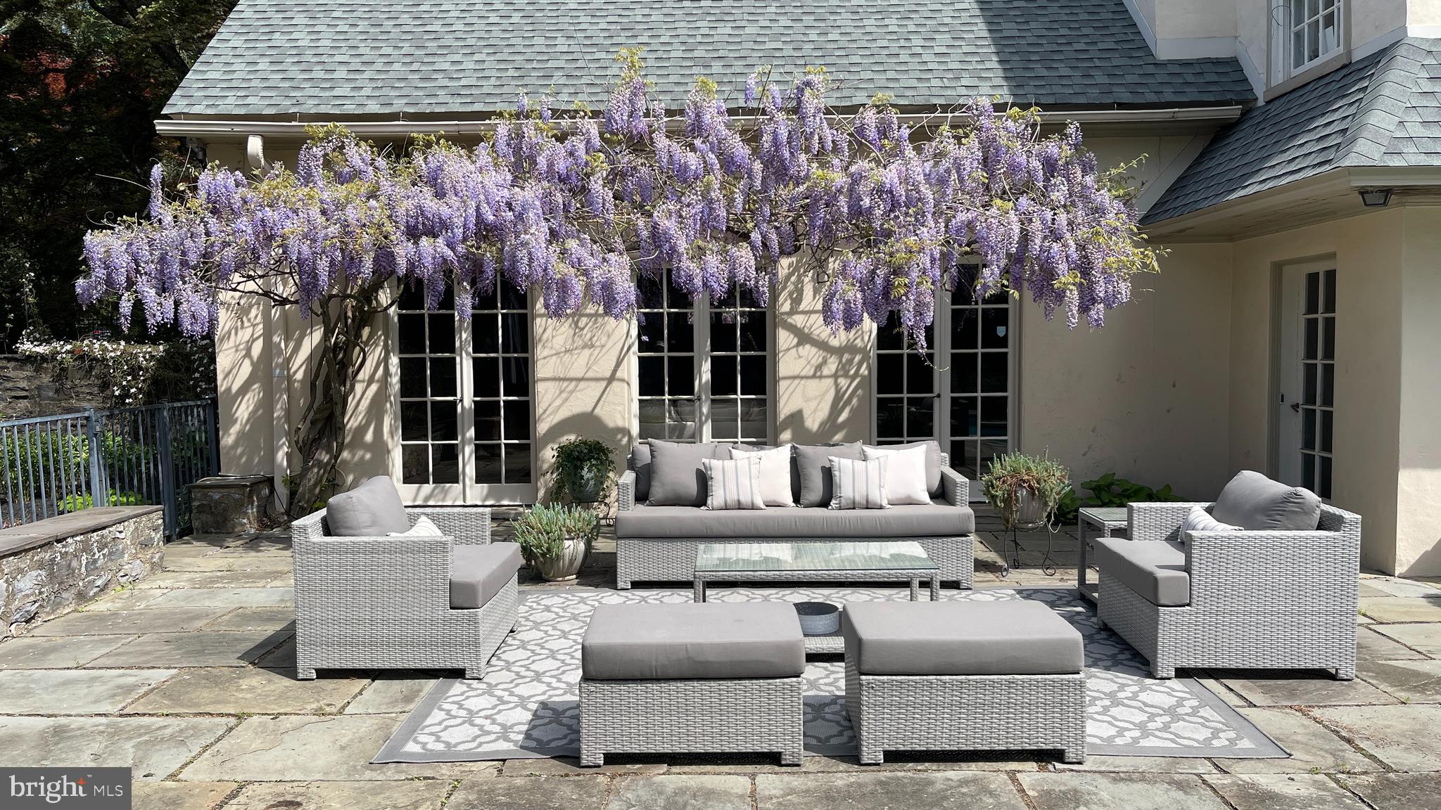 675 Church Road Wayne, PA 19087 - Photo 18 of 57 Wisteria over French Doors Outside Great Room