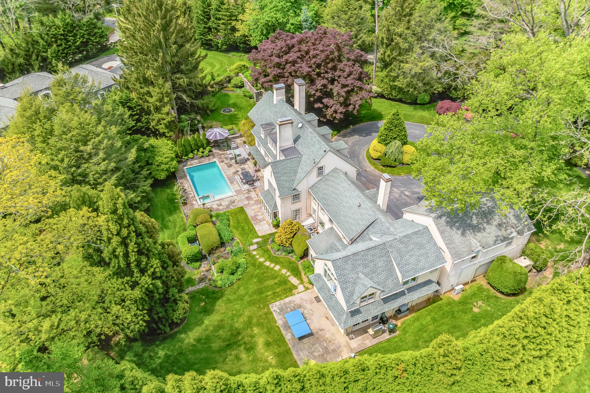 675 Church Road Wayne, PA 19087 - Photo 50 of 57 Aerial View of the Expansive Property